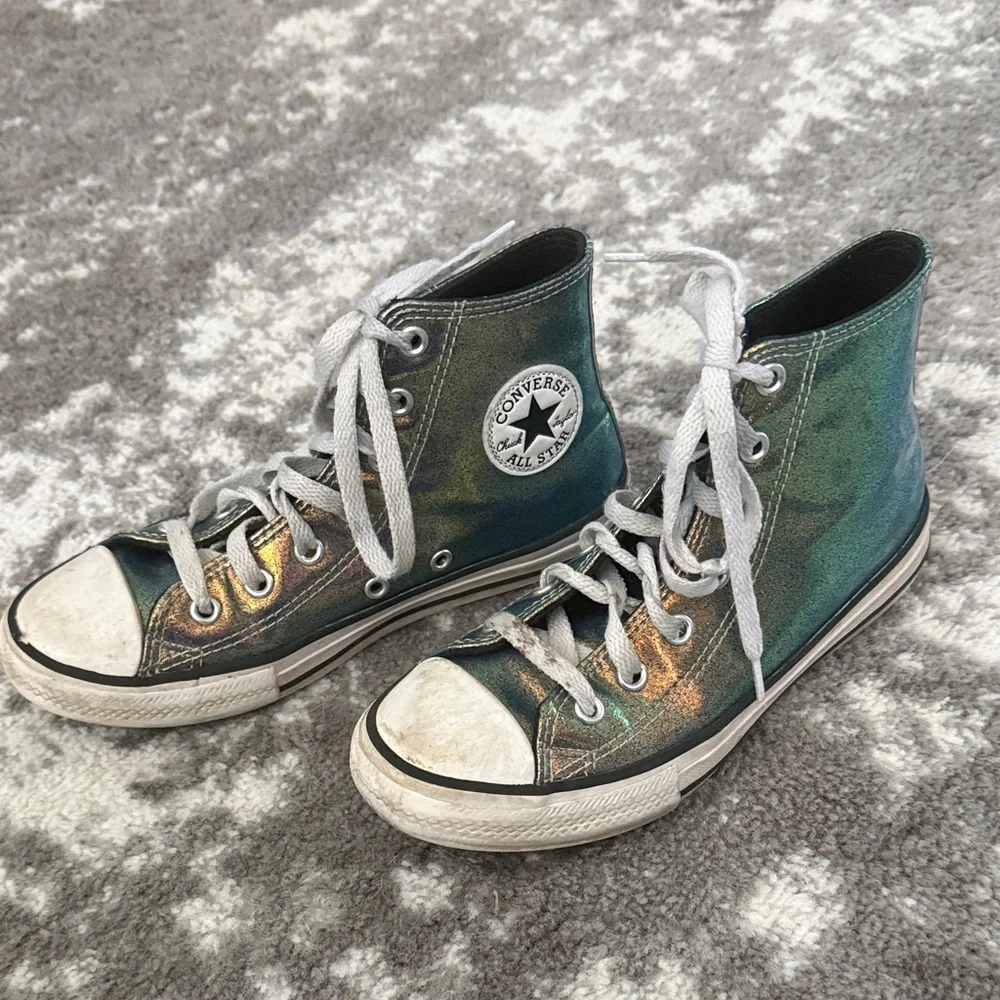 Converse Kids' All Star High Top Sneakers Shoes - Iridescent Green